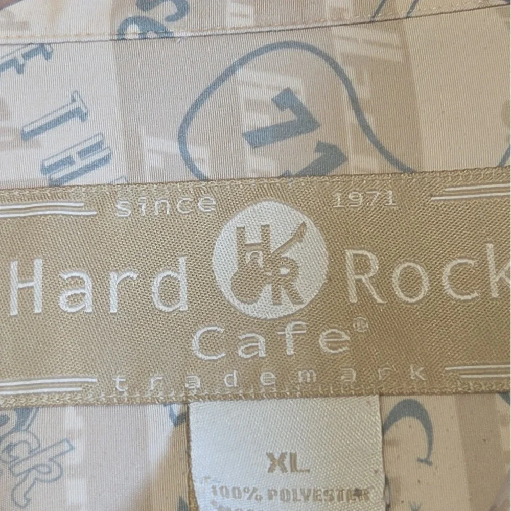 Vintage Hard Rock Cafe Honolulu Shirt Mens XL All Over Print Button Up Korea